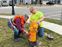 AQS Acoustic Leak Detection Sensor Installation together with a US customer