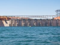Glen Canyon Dam at Lake Powell one of the largest damns in USA, Utah