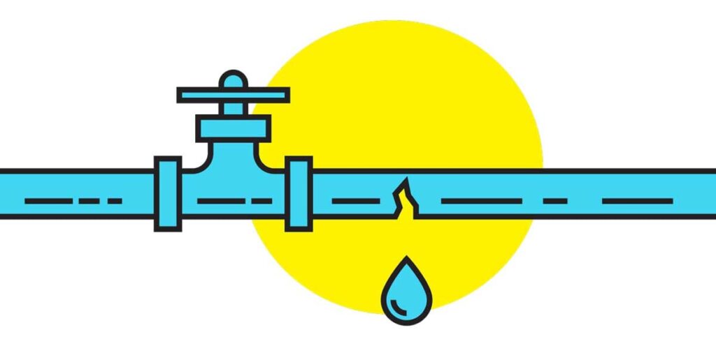 broken pipe illustration